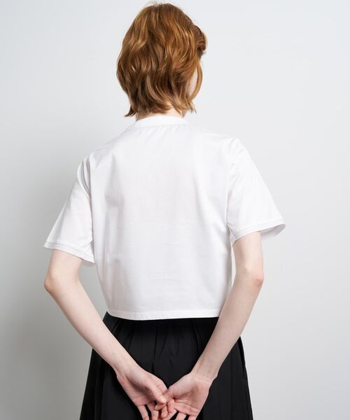 LANVIN en Bleu(ランバンオンブルー)の「ベーシッククロップドTシャツ(Tシャツ/カットソー・レディース・オフホワイト/グレー/ピンク・38)」の16枚目の写真