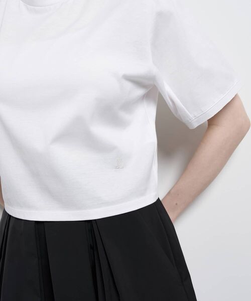 LANVIN en Bleu(ランバンオンブルー)の「ベーシッククロップドTシャツ(Tシャツ/カットソー・レディース・オフホワイト/グレー/ピンク・38)」の18枚目の写真