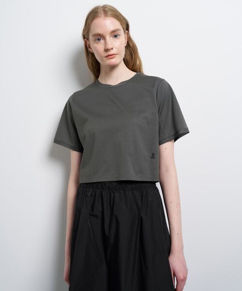 LANVIN en Bleu(ランバンオンブルー)の「ベーシッククロップドTシャツ(Tシャツ/カットソー・レディース・オフホワイト/グレー/ピンク・38)」の22枚目の写真