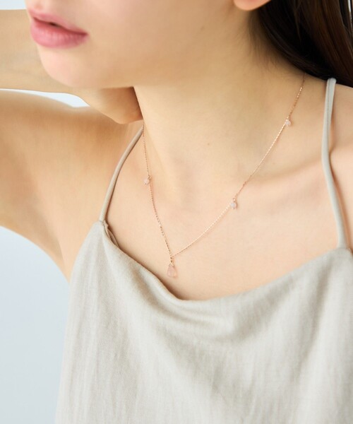 チェリーブロッサム] K10MPG ローズクォーツ ネックレス（ネックレス