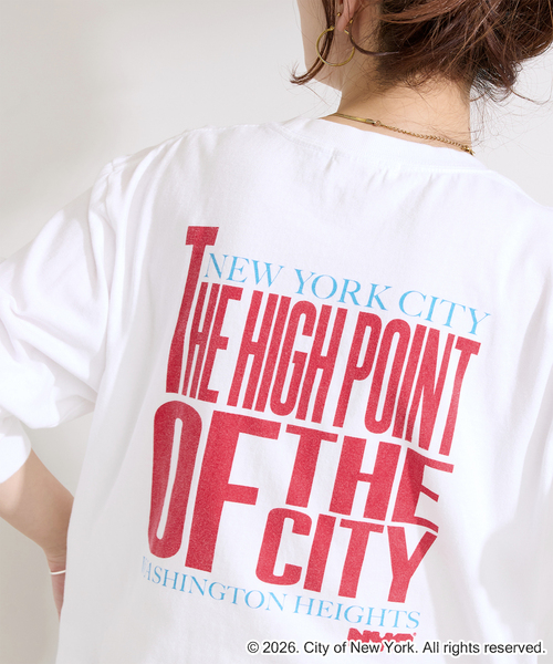 GOOD ROCK SPEED(グッドロックスピード)の「GOOD ROCK SPEED/グッドロックスピード NYC LS shirts A(Tシャツ/カットソー・レディース・ホワイト/ライトグレー・FREE)」の2枚目の写真