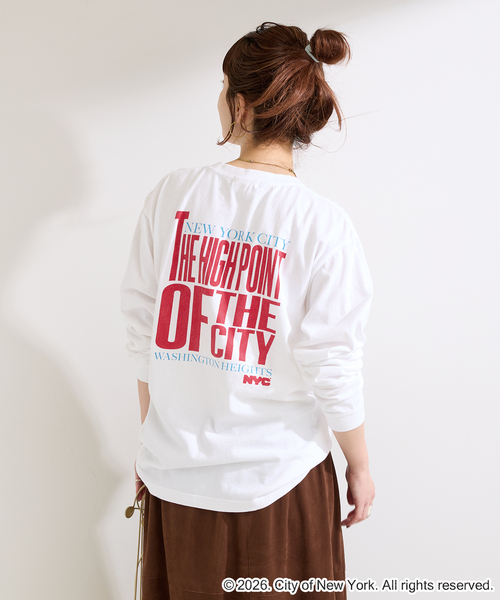 GOOD ROCK SPEED(グッドロックスピード)の「GOOD ROCK SPEED/グッドロックスピード NYC LS shirts A(Tシャツ/カットソー・レディース・ホワイト/ライトグレー・FREE)」の8枚目の写真