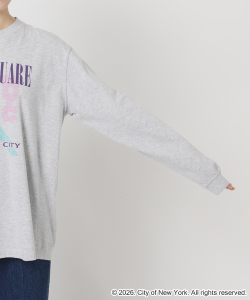 GOOD ROCK SPEED(グッドロックスピード)の「GOOD ROCK SPEED/グッドロックスピード NYC LS shirts A(Tシャツ/カットソー・レディース・ホワイト/ライトグレー・FREE)」の14枚目の写真