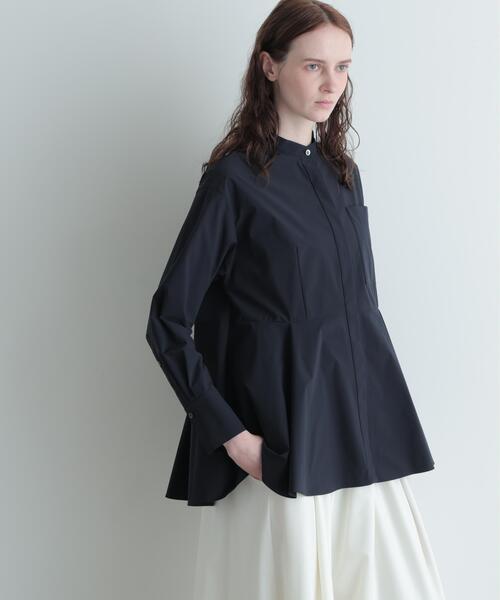 LE PHIL(ルフィル)の「◆SOLOTEXペプラムブラウス(シャツ/ブラウス・レディース・ホワイト/イエロー系その他/ネイビー/ブラウン系その他・F)」の3枚目の写真