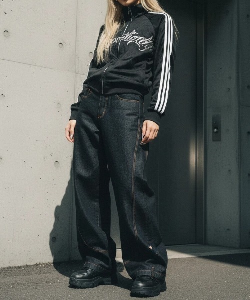 A'GEM/9 × .kom 『A'gem/エージェム』Curved Rigid Denim Pants
