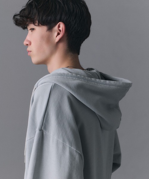 Confirm(コンファーム)の「Switching Full Zip Hoodie / スイッチングフルジップパーカー メンズ レディース ユニセックス(パーカー・メンズ・ブラウン/ブラック/スカイブルー/チャコールグレー・S/M/L)」の11枚目の写真