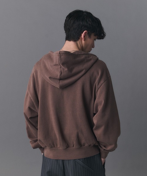 Confirm(コンファーム)の「Switching Full Zip Hoodie / スイッチングフルジップパーカー メンズ レディース ユニセックス(パーカー・メンズ・ブラウン/ブラック/スカイブルー/チャコールグレー・S/M/L)」の21枚目の写真