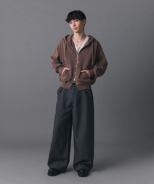 セール】Switching Full Zip Hoodie / スイッチングフルジップパーカー