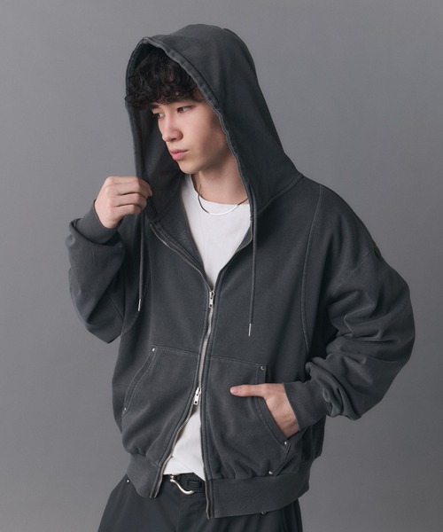 セール】Switching Full Zip Hoodie / スイッチングフルジップパーカー