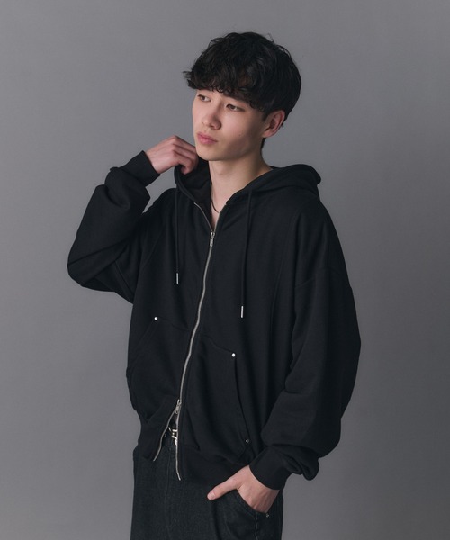 セール】Switching Full Zip Hoodie / スイッチングフルジップパーカー