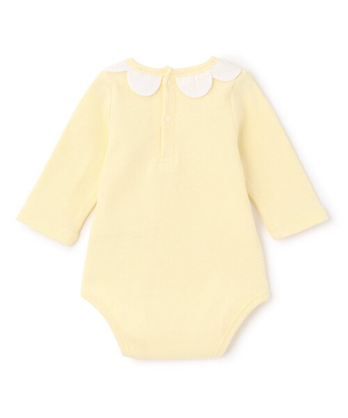 petit main（プティマイン）の「スカラップ衿ロンパース（ロンパース・キッズ・イエロー/ブラック/オフホワイト・70cm/80ｃｍ）」の4枚目の写真