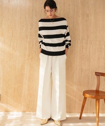 ELFRANK（エルフランク）の「【2026SS】ダンボール ピンタック ワイドパンツ ウエストゴム《着用動画あり》（スラックス）」