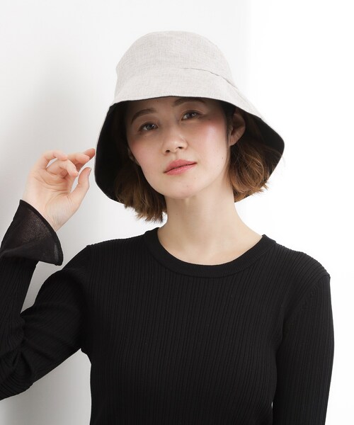 grove（グローブ）の「【遮光・遮熱】ワイドブリムハット（ハット・レディース・ブラック/ベージュ系その他3・00）」の11枚目の写真