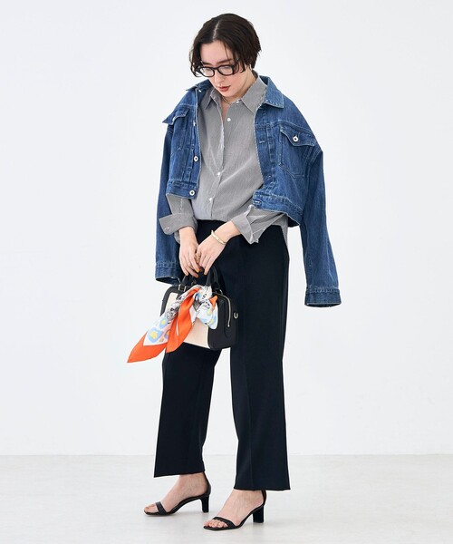 NOLLEY’S(ノーリーズ)の「ウォッシャブルハイスペック麻調愛されセミワイドパンツ(その他パンツ・レディース・キャメル/ベージュ/ネイビー・38/36/34/40)」の4枚目の写真