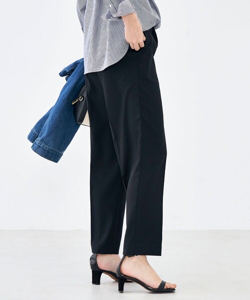 NOLLEY’S(ノーリーズ)の「ウォッシャブルハイスペック麻調愛されセミワイドパンツ(その他パンツ・レディース・キャメル/ベージュ/ネイビー・38/36/34/40)」の11枚目の写真