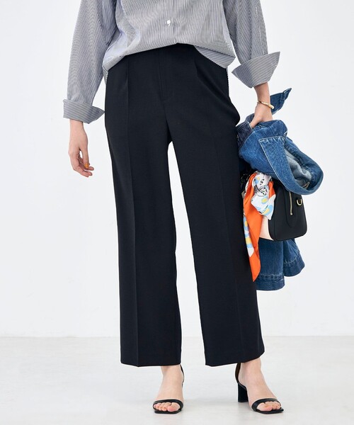 NOLLEY’S(ノーリーズ)の「ウォッシャブルハイスペック麻調愛されセミワイドパンツ(その他パンツ・レディース・キャメル/ベージュ/ネイビー・38/36/34/40)」の16枚目の写真