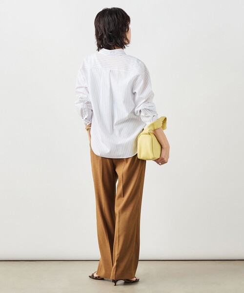 NOLLEY’S(ノーリーズ)の「ウォッシャブルハイスペック麻調愛されセミワイドパンツ(その他パンツ・レディース・キャメル/ベージュ/ネイビー・38/36/34/40)」の22枚目の写真