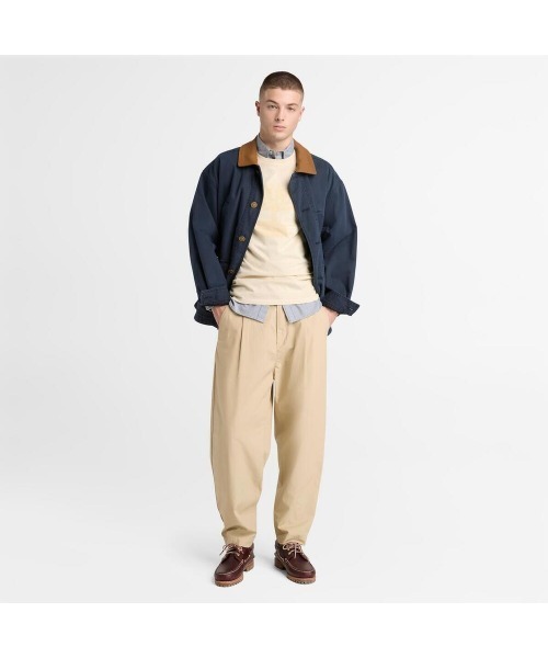 Timberland(ティンバーランド)の「ガーメント ダイ ロゴ グラフィック 半袖 Tシャツ メンズ(Tシャツ/カットソー・メンズ・アイボリー・XX-LARGE/X-LARGE/MEDIUM/LARGE)」の2枚目の写真