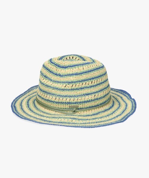 OVERRIDE（オーバーライド）の「OVERRIDE  PAPER BO CROCHET HAT / オーバーライド（ハット・レディース・ブラウン/ライトグリーン・58cm）」の16枚目の写真