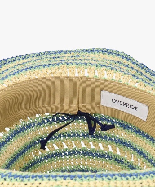 OVERRIDE（オーバーライド）の「OVERRIDE  PAPER BO CROCHET HAT / オーバーライド（ハット・レディース・ブラウン/ライトグリーン・58cm）」の22枚目の写真