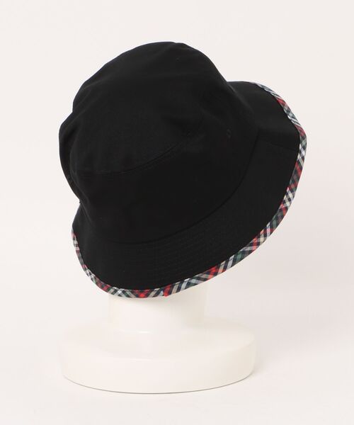 Arnold Palmer（アーノルドパーマー）の「コットンツイル チェックリム シェア ハット（ハット・レディース・ベージュ/ブラック・F）」の3枚目の写真
