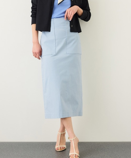 ROPE'（ロペ）の「[美人スカート]ハイストレッチポケット付きタイトスカート（スカート・レディース・サックスブルー/ダークブラウン/ラベンダー/ネイビー・36/38）」の3枚目の写真