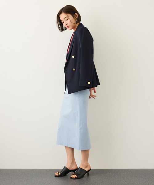 ROPE'（ロペ）の「[美人スカート]ハイストレッチポケット付きタイトスカート（スカート・レディース・サックスブルー/ダークブラウン/ラベンダー/ネイビー・36/38）」の10枚目の写真