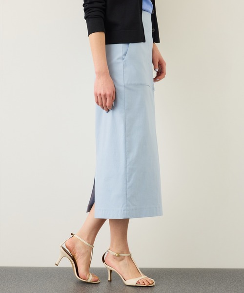 ROPE'（ロペ）の「[美人スカート]ハイストレッチポケット付きタイトスカート（スカート・レディース・サックスブルー/ダークブラウン/ラベンダー/ネイビー・36/38）」の12枚目の写真