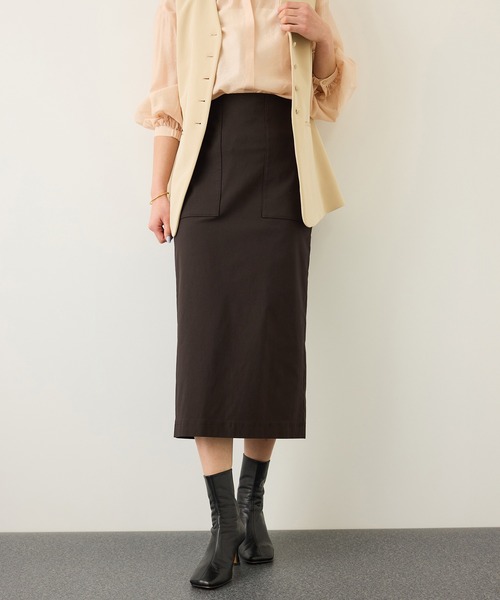 ROPE'（ロペ）の「[美人スカート]ハイストレッチポケット付きタイトスカート（スカート・レディース・サックスブルー/ダークブラウン/ラベンダー/ネイビー・36/38）」の16枚目の写真