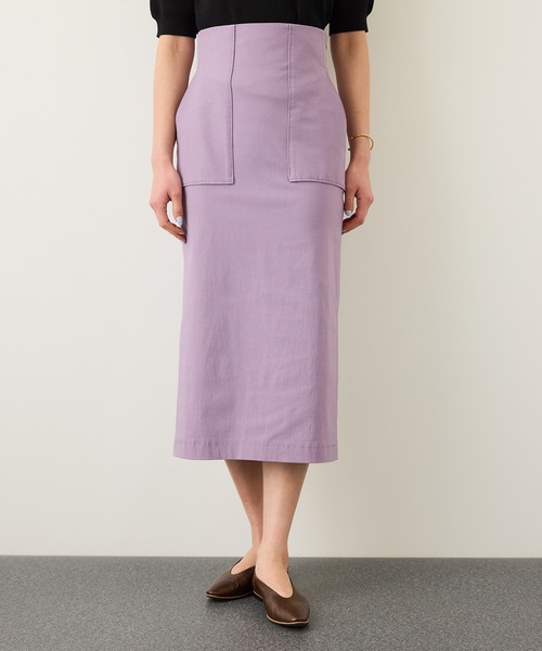 ROPE'（ロペ）の「[美人スカート]ハイストレッチポケット付きタイトスカート（スカート・レディース・サックスブルー/ダークブラウン/ラベンダー/ネイビー・36/38）」の17枚目の写真