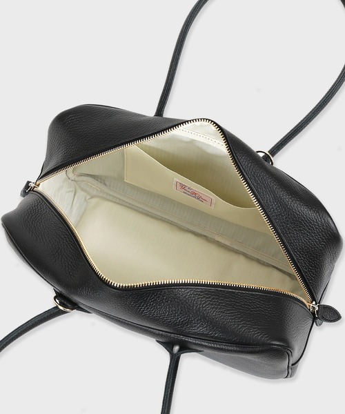 YOUNG&OLSEN The DRYGOODS STORE（ヤングアンドオルセン）の「YOUNG & OLSEN THE DRYGOODS STORE / EMBOSSED LEATHER STUDENT M（ハンドバッグ・レディース・ブラウン/ブラック・FREE）」の3枚目の写真