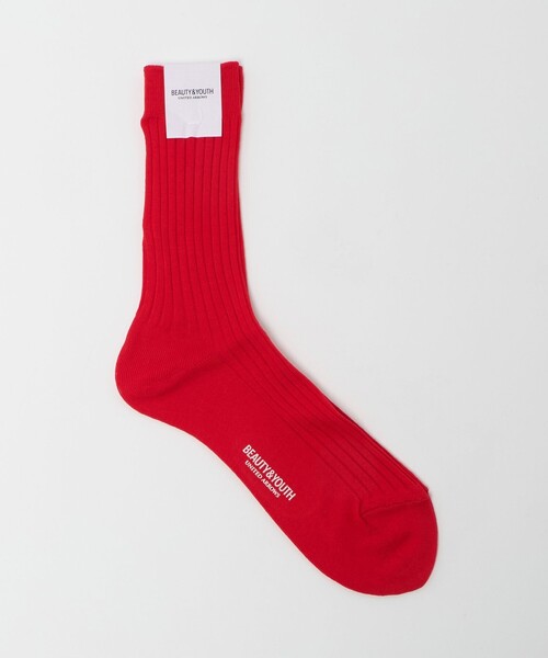 BEAUTY&YOUTH UNITED ARROWS（ビューティーアンドユースユナイテッドアローズ）の「カラー リブ ソックス（ソックス/靴下・メンズ・コバルトブルー/イエロー/ホワイト/レッド/ブラック・FREE）」の5枚目の写真