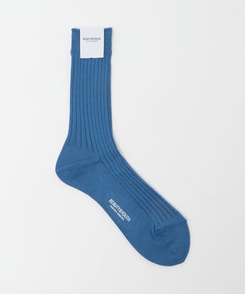 BEAUTY&YOUTH UNITED ARROWS（ビューティーアンドユースユナイテッドアローズ）の「カラー リブ ソックス（ソックス/靴下・メンズ・コバルトブルー/イエロー/ホワイト/レッド/ブラック・FREE）」の3枚目の写真