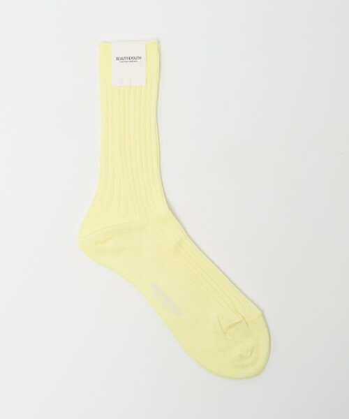 BEAUTY&YOUTH UNITED ARROWS（ビューティーアンドユースユナイテッドアローズ）の「カラー リブ ソックス（ソックス/靴下・メンズ・コバルトブルー/イエロー/ホワイト/レッド/ブラック・FREE）」の4枚目の写真