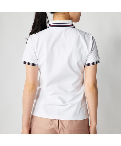 FILA GOLF(フィラゴルフ )の「FILA GOLF フィラゴルフ ゴルフウェア ECOマイクロカノコ 吸汗速乾 UVカット 半袖ポロシャツ(ポロシャツ・レディース・ホワイト/ベージュ/ネイビー・M/L/LL/3L)」の11枚目の写真
