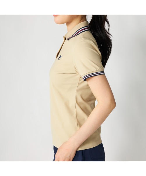 FILA GOLF(フィラゴルフ )の「FILA GOLF フィラゴルフ ゴルフウェア ECOマイクロカノコ 吸汗速乾 UVカット 半袖ポロシャツ(ポロシャツ・レディース・ホワイト/ベージュ/ネイビー・M/L/LL/3L)」の19枚目の写真