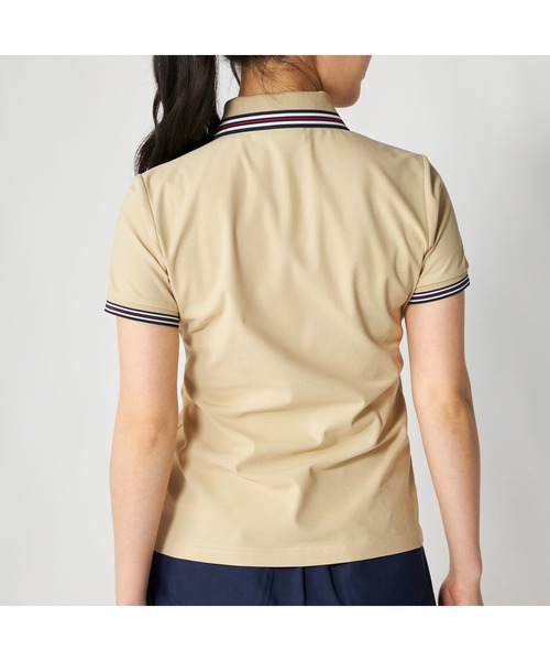 FILA GOLF(フィラゴルフ )の「FILA GOLF フィラゴルフ ゴルフウェア ECOマイクロカノコ 吸汗速乾 UVカット 半袖ポロシャツ(ポロシャツ・レディース・ホワイト/ベージュ/ネイビー・M/L/LL/3L)」の20枚目の写真