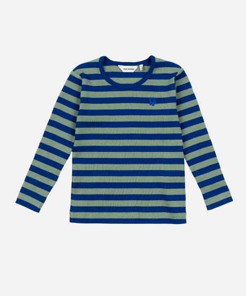 marimekko(マリメッコ)の「【Kids】Innostaa Tasaraita Uni / shirt(Tシャツ/カットソー・キッズ・ブルー・92/104)」の1枚目の写真