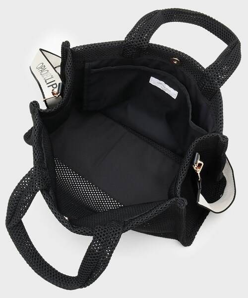 OPAQUE.CLIP(オペークドットクリップ)の「メッシュスクエアトートバッグ【2WAY/A4サイズ対応】(トートバッグ・レディース・アイボリー/ブラック・00)」の12枚目の写真