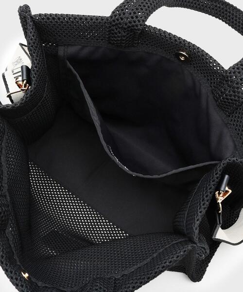OPAQUE.CLIP(オペークドットクリップ)の「メッシュスクエアトートバッグ【2WAY/A4サイズ対応】(トートバッグ・レディース・アイボリー/ブラック・00)」の15枚目の写真