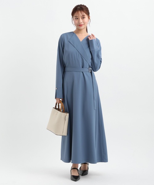 Andemiu(アンデミュウ)の「カシュクール風ワンピース656562(ワンピース・レディース・モカ/ブルー/ネイビー・FREE)」の6枚目の写真