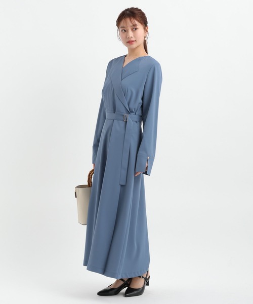 Andemiu(アンデミュウ)の「カシュクール風ワンピース656562(ワンピース・レディース・モカ/ブルー/ネイビー・FREE)」の8枚目の写真