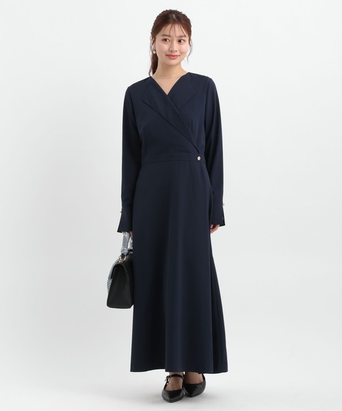 Andemiu(アンデミュウ)の「カシュクール風ワンピース656562(ワンピース・レディース・モカ/ブルー/ネイビー・FREE)」の10枚目の写真