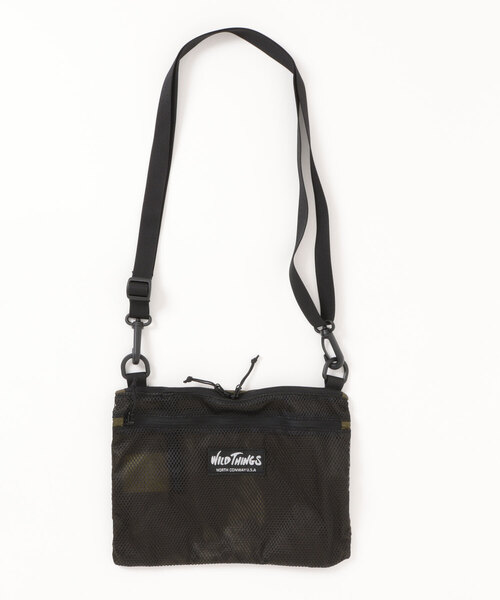 WILD THINGS(ワイルドシングス)の「【WILD THINGS】LIGHT SHOULDER POUCH L 超軽量 リップストップナイロン 2層ポケット 大きめショルダー(ショルダーバッグ・レディース・クリアブラック/カーキ/クリアブラウン・ONE SIZE)」の3枚目の写真
