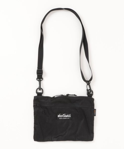 WILD THINGS(ワイルドシングス)の「【WILD THINGS】LIGHT SHOULDER POUCH L 超軽量 リップストップナイロン 2層ポケット 大きめショルダー(ショルダーバッグ・レディース・クリアブラック/カーキ/クリアブラウン・ONE SIZE)」の1枚目の写真