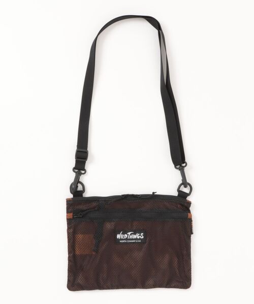 WILD THINGS(ワイルドシングス)の「【WILD THINGS】LIGHT SHOULDER POUCH L 超軽量 リップストップナイロン 2層ポケット 大きめショルダー(ショルダーバッグ・レディース・クリアブラック/カーキ/クリアブラウン・ONE SIZE)」の2枚目の写真
