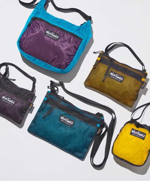 WILD THINGS(ワイルドシングス)の「【WILD THINGS】LIGHT SHOULDER POUCH L 超軽量 リップストップナイロン 2層ポケット 大きめショルダー(ショルダーバッグ・レディース・クリアブラック/カーキ/クリアブラウン・ONE SIZE)」の18枚目の写真