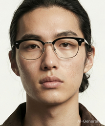 AMBEROPTICAL（アンバーオプティカル）の「ハンク48 ブラックシルバー（メガネ）」