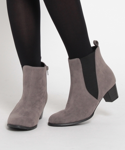 HusHusH（ハッシュアッシュ）の「ヒールアップサイドゴアブーツ（ブーツ・レディース・ブラウン/グレー/ブラック・35/45）」の5枚目の写真