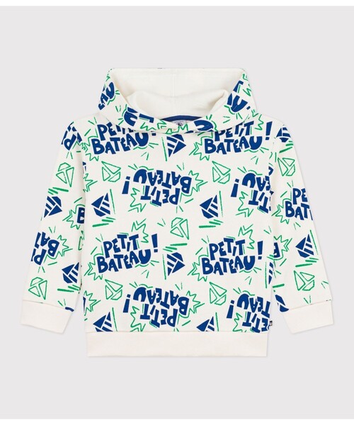 PETIT BATEAU(プチバトー)の「スウェットフーディー(パーカー・キッズ・ホワイト系その他・4YEAR/3YEAR)」の4枚目の写真